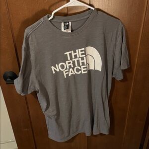 The North Face Charcoal Tee with White Logo